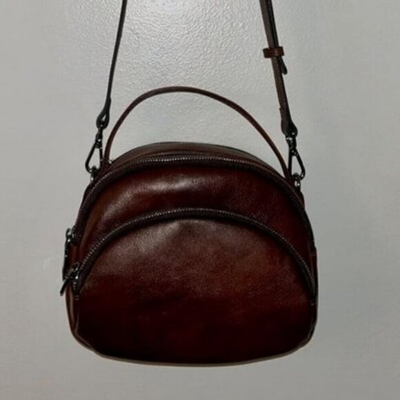 Handbags - 🆕Women Coffee Genuine Leather Crossbody Small Vintage Shoulder Purse Bag